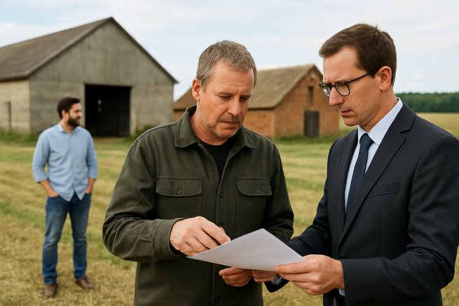 Sprzedaż działki rolnej z budynkami gospodarczymi – KOWR, podatki i dokumenty